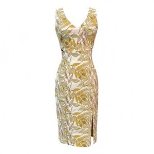 Y2K Deadstock Mod Wildflower Pencil Dress with side Cutouts • Gianni Bini